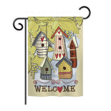 Welcome Birdhouse Village - Sweet Home Inspirational Vertical Impressions Decorative Flags HG100044 Printed In USA