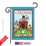 Welcome Down on the Farm - Sweet Home Inspirational Vertical Impressions Decorative Flags HG100063 Printed In USA
