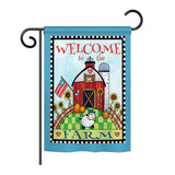 Welcome Down on the Farm - Sweet Home Inspirational Vertical Impressions Decorative Flags HG100063 Printed In USA