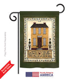 Welcome Yellow House - Sweet Home Inspirational Vertical Impressions Decorative Flags HG100068 Printed In USA