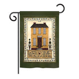 Welcome Yellow House - Sweet Home Inspirational Vertical Impressions Decorative Flags HG100068 Printed In USA