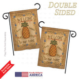 Welcome Sweet Pineapple - Sweet Home Inspirational Vertical Impressions Decorative Flags HG100071 Printed In USA