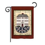 Patriotic White House - Sweet Home Inspirational Vertical Impressions Decorative Flags HG100074 Printed In USA