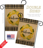 Lemon Wreath - Sweet Home Inspirational Vertical Impressions Decorative Flags HG170025 Made In USA