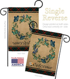 Butterflies Wreath - Sweet Home Inspirational Vertical Impressions Decorative Flags HG170029 Made In USA