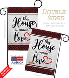 Made of Love - Sweet Home Inspirational Vertical Impressions Decorative Flags HG192237 Made In USA