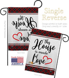 Made of Love - Sweet Home Inspirational Vertical Impressions Decorative Flags HG192237 Made In USA