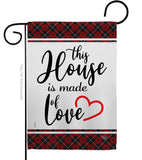 Made of Love - Sweet Home Inspirational Vertical Impressions Decorative Flags HG192237 Made In USA