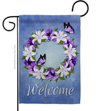 Lily Wreath - Sweet Home Inspirational Vertical Impressions Decorative Flags HG192673 Made In USA