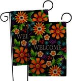 Mix Flower Welcome - Sweet Home Inspirational Vertical Impressions Decorative Flags HG120078 Made In USA