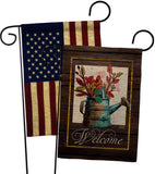 Welcome Waterin Can - Sweet Home Inspirational Vertical Impressions Decorative Flags HG130357 Made In USA