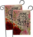 Home Love Is - Sweet Home Inspirational Vertical Impressions Decorative Flags HG130385 Made In USA