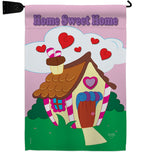 Welcome Home Sweet Home - Sweet Home Inspirational Vertical Impressions Decorative Flags HG100039 Made In USA