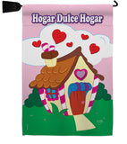 Welcome Hogar Dulce Hogar - Sweet Home Inspirational Vertical Impressions Decorative Flags HG100040 Made In USA