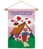 Welcome Hogar Dulce Hogar - Sweet Home Inspirational Vertical Impressions Decorative Flags HG100040 Made In USA