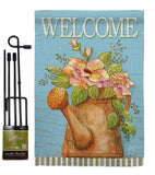 Welcome Watering Can - Sweet Home Inspirational Vertical Impressions Decorative Flags HG100051 Made In USA