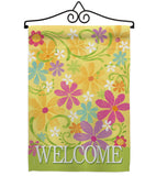 Welcome Daisy Garden - Sweet Home Inspirational Vertical Impressions Decorative Flags HG100052 Made In USA