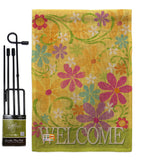 Welcome Daisy Garden - Sweet Home Inspirational Vertical Impressions Decorative Flags HG100052 Made In USA