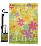 Welcome Daisy Garden - Sweet Home Inspirational Vertical Impressions Decorative Flags HG100052 Made In USA