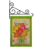 Welcome Flower Bouquet - Sweet Home Inspirational Vertical Impressions Decorative Flags HG100053 Made In USA