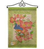Welcome Blue Bird - Sweet Home Inspirational Vertical Impressions Decorative Flags HG100054 Made In USA