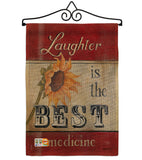 Welcome Laughter is the Best Medicine - Sweet Home Inspirational Vertical Impressions Decorative Flags HG100057 Made In USA