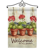 Welcome To My Garden - Sweet Home Inspirational Vertical Impressions Decorative Flags HG100064 Made In USA