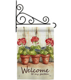 Welcome To My Garden - Sweet Home Inspirational Vertical Impressions Decorative Flags HG100064 Made In USA