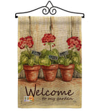 Welcome To My Garden - Sweet Home Inspirational Vertical Impressions Decorative Flags HG100064 Made In USA