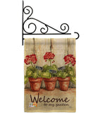 Welcome To My Garden - Sweet Home Inspirational Vertical Impressions Decorative Flags HG100064 Made In USA