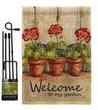 Welcome To My Garden - Sweet Home Inspirational Vertical Impressions Decorative Flags HG100064 Made In USA