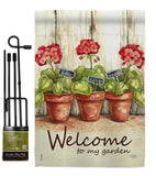 Welcome To My Garden - Sweet Home Inspirational Vertical Impressions Decorative Flags HG100064 Made In USA
