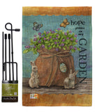 Welcome Hope Grows - Sweet Home Inspirational Vertical Impressions Decorative Flags HG100066 Made In USA
