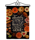 Family is Heart - Sweet Home Inspirational Vertical Impressions Decorative Flags HG100076 Made In USA