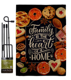 Family is Heart - Sweet Home Inspirational Vertical Impressions Decorative Flags HG100076 Made In USA