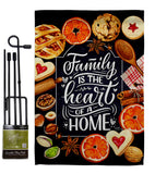 Family is Heart - Sweet Home Inspirational Vertical Impressions Decorative Flags HG100076 Made In USA