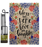 Love and Laughter - Sweet Home Inspirational Vertical Impressions Decorative Flags HG100080 Made In USA
