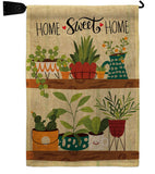 Group Plants - Sweet Home Inspirational Vertical Impressions Decorative Flags HG100086 Made In USA