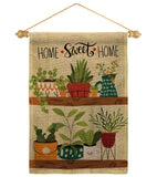 Group Plants - Sweet Home Inspirational Vertical Impressions Decorative Flags HG100086 Made In USA