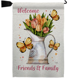 Friends & Family - Sweet Home Inspirational Vertical Impressions Decorative Flags HG100087 Made In USA