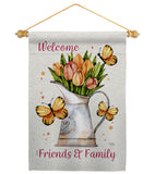 Friends & Family - Sweet Home Inspirational Vertical Impressions Decorative Flags HG100087 Made In USA