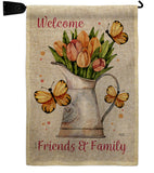 Friends & Family - Sweet Home Inspirational Vertical Impressions Decorative Flags HG100087 Made In USA