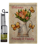 Friends & Family - Sweet Home Inspirational Vertical Impressions Decorative Flags HG100087 Made In USA