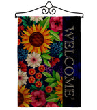 Flower Blooming Welcome - Sweet Home Inspirational Vertical Impressions Decorative Flags HG120079 Made In USA