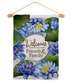 Blue Lotus - Sweet Home Inspirational Vertical Impressions Decorative Flags HG120250 Made In USA