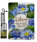 Blue Lotus - Sweet Home Inspirational Vertical Impressions Decorative Flags HG120250 Made In USA