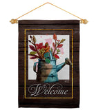 Welcome Waterin Can - Sweet Home Inspirational Vertical Impressions Decorative Flags HG130357 Made In USA