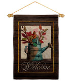 Welcome Waterin Can - Sweet Home Inspirational Vertical Impressions Decorative Flags HG130357 Made In USA