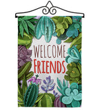 Welcome Friends - Sweet Home Inspirational Vertical Impressions Decorative Flags HG137115 Made In USA