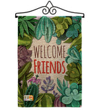 Welcome Friends - Sweet Home Inspirational Vertical Impressions Decorative Flags HG137115 Made In USA